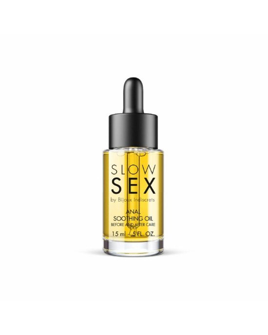 Заспокійлива олія для анального сексу Bijoux Indiscrets Slow Sex Anal Soothing Oil Before & After 15 мл Заспокійлива олія для анального сексу Bijoux Indiscrets Slow Sex Anal Soothing Oil Before & After 15 мл