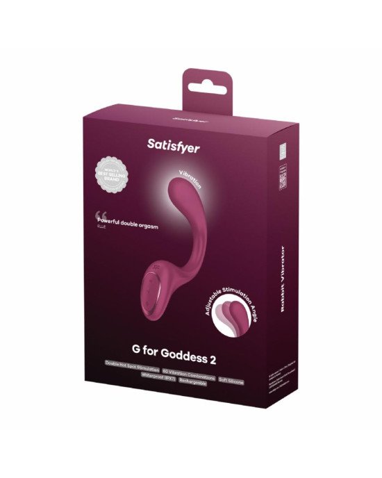 Вагінально-кліторальний вібратор Satisfyer G for Goddess 2 Wine Red, 2 мотори