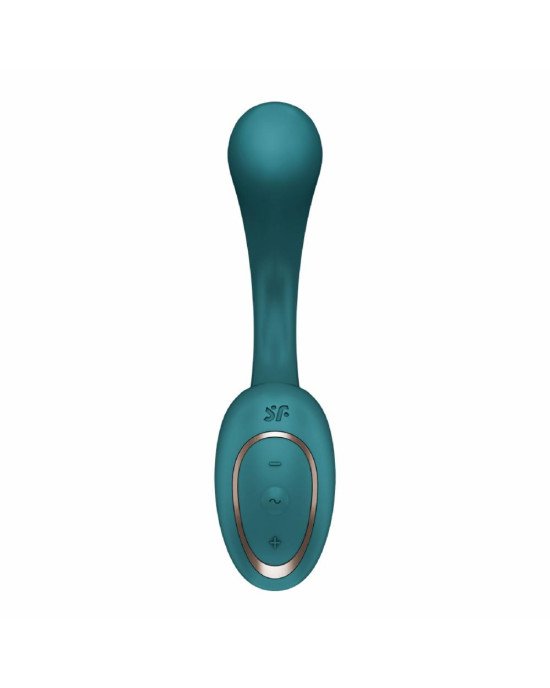 Вагінально-кліторальний вібратор Satisfyer G for Goddess 2 Bottle Green, 2 мотори Вагінально-кліторальний вібратор Satisfyer G for Goddess 2 Bottle Green, 2 мотори