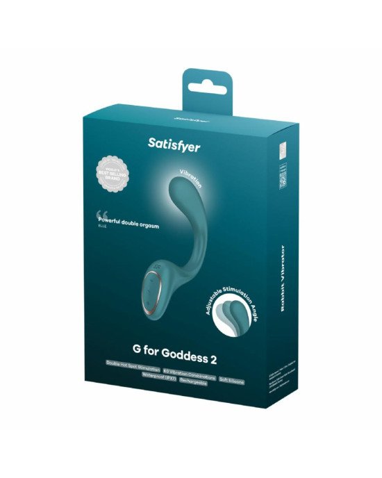 Вагінально-кліторальний вібратор Satisfyer G for Goddess 2 Bottle Green, 2 мотори Вагінально-кліторальний вібратор Satisfyer G for Goddess 2 Bottle Green, 2 мотори