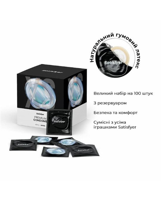 Презерватив Satisfyer Premium Condoms 56 мм 1 шт Презерватив Satisfyer Premium Condoms 56 мм 1 шт