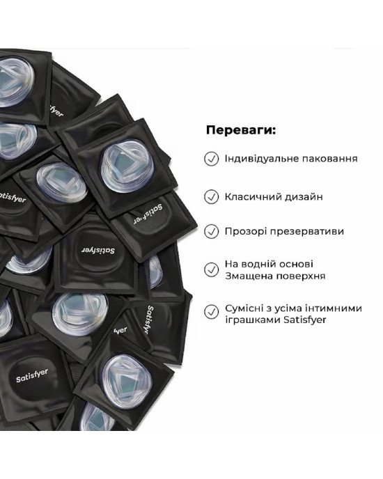 Презерватив Satisfyer Premium Condoms 64 мм 1 шт Презерватив Satisfyer Premium Condoms 64 мм 1 шт