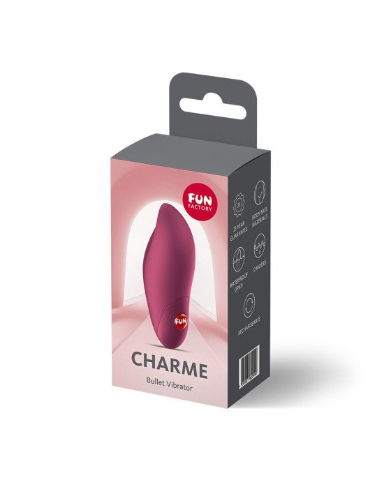 Вібратор Fun Factory Charme Wine Red, 12 режимів вібрації, перезаряджуваний Вібратор Fun Factory Charme Wine Red, 12 режимів вібрації, перезаряджуваний