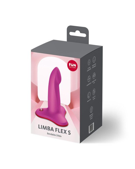 Фалоімітатор Fun Factory LIMBA FLEX S Magenta, гнучкий, з ефектом пам’яті, підходить для точки G Фалоімітатор Fun Factory LIMBA FLEX S Magenta, гнучкий, з ефектом пам’яті, підходить для точки G