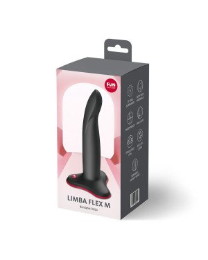 Фалоімітатор Fun Factory LIMBA FLEX M Black, гнучкий, з ефектом пам’яті, підходить для точки G Фалоімітатор Fun Factory LIMBA FLEX M Black, гнучкий, з ефектом пам’яті, підходить для точки G