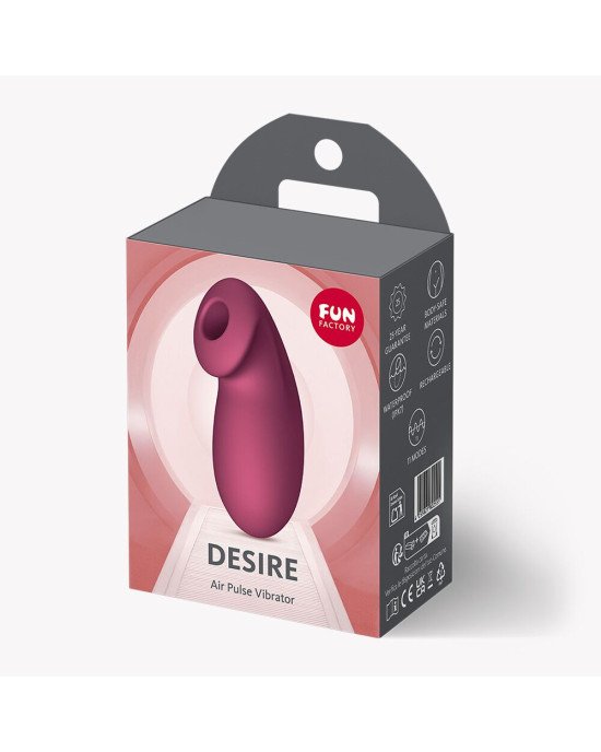 Вакуумний стимулятор Fun Factory Desire Wine Red, 11 режимів роботи, перезаряджуваний