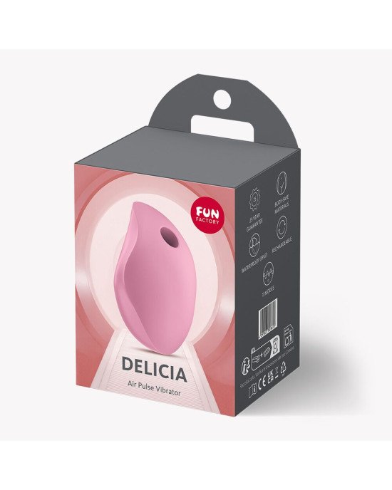 Вакуумний стимулятор Fun Factory Delicia Rose, 11 режимів роботи, перезаряджуваний Вакуумний стимулятор Fun Factory Delicia Rose, 11 режимів роботи, перезаряджуваний