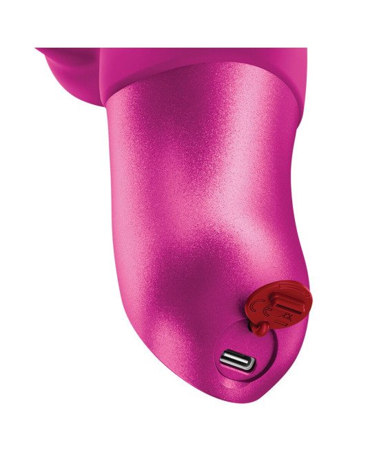 Пульсатор з вібрацією кліторального відростка Fun Factory BI STRONIC FUSION Magenta, 2 мотори