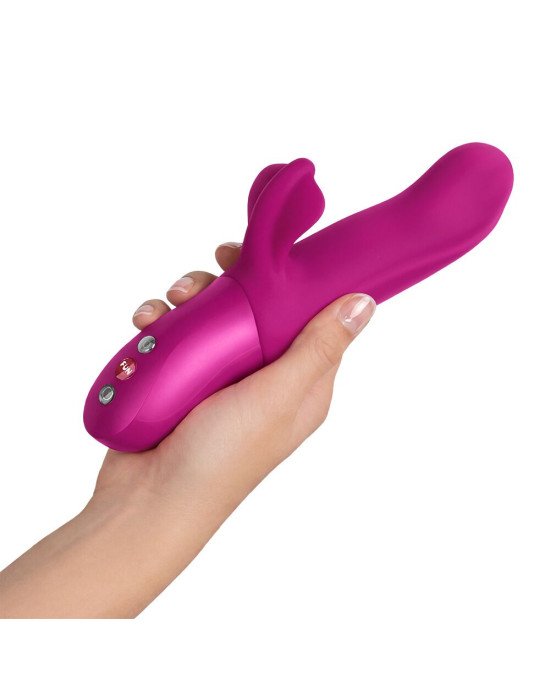 Пульсатор з вібрацією кліторального відростка Fun Factory BI STRONIC FUSION Magenta, 2 мотори