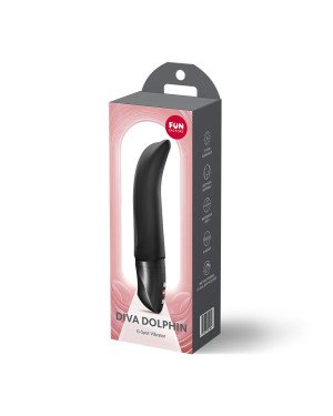 Вібратор Fun Factory Diva Dolphin Black, 10 режимів роботи, на батарейках Вібратор Fun Factory Diva Dolphin Black, 10 режимів роботи, на батарейках