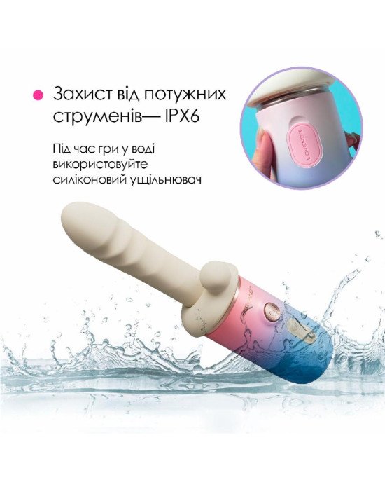 Смарт-міні секс-машина Lovense Spinel імітація фрикцій, підігрів, 3 насадки, на присосці Смарт-міні секс-машина Lovense Spinel імітація фрикцій, підігрів, 3 насадки, на присосці