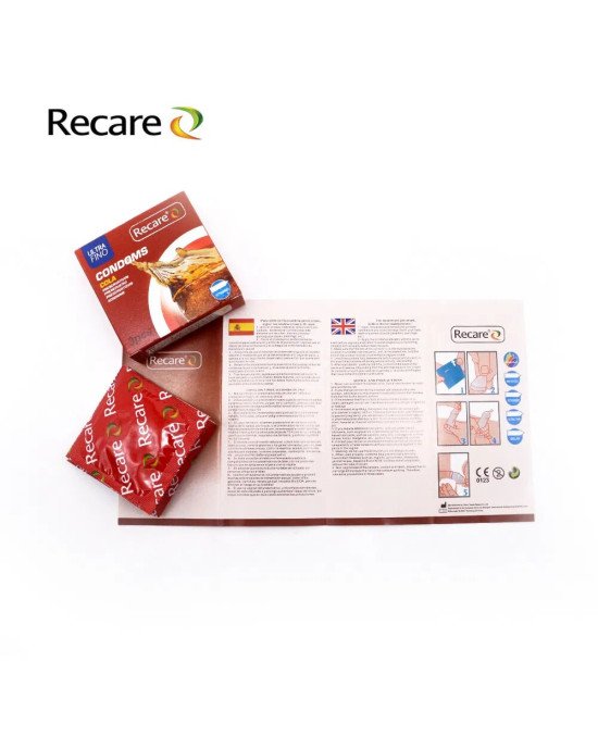Презервативи Recare Cola Dotted&Ribbed Condoms 3 шт, з пухирцями та ребрами, аромат: Кола Презервативи Recare Cola Dotted&Ribbed Condoms 3 шт, з пухирцями та ребрами, аромат: Кола