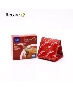 Презервативи Recare Cola Dotted&Ribbed Condoms 3 шт, з пухирцями та ребрами, аромат: Кола