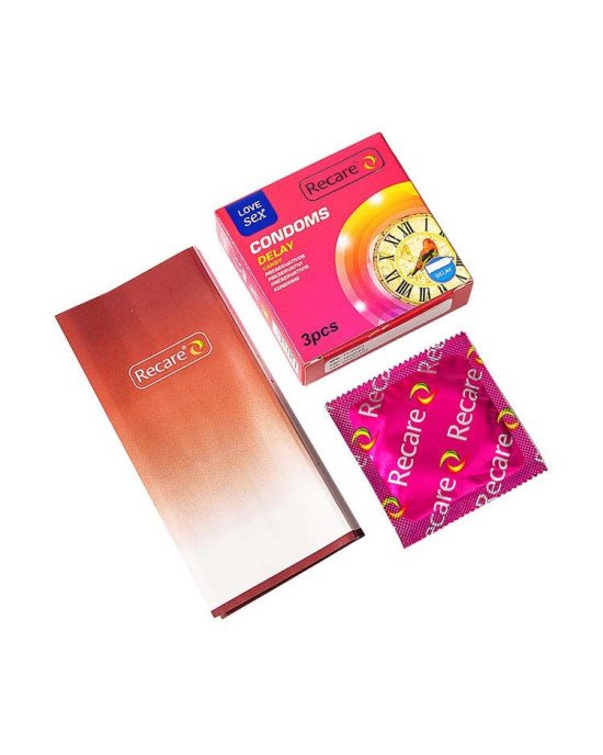 Презервативи Recare Delay Candy Condoms 3 шт, пролонгувальний ефект, цукерковий аромат Презервативи Recare Delay Candy Condoms 3 шт, пролонгувальний ефект, цукерковий аромат