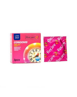 Презервативи Recare Delay Candy Condoms 3 шт, пролонгувальний ефект, цукерковий аромат Презервативи Recare Delay Candy Condoms 3 шт, пролонгувальний ефект, цукерковий аромат