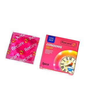 Презервативи Recare Delay Candy Condoms 3 шт, пролонгувальний ефект, цукерковий аромат
