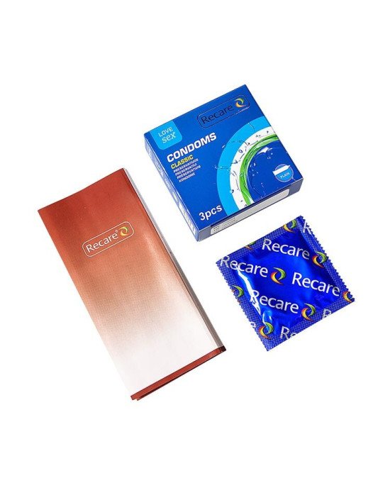 Презервативи Recare Classic Condoms 3 шт, класичні Презервативи Recare Classic Condoms 3 шт, класичні