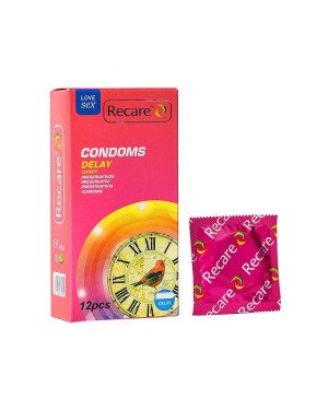 Презервативи Recare Delay Candy Condoms 12 шт, пролонгувальний ефект, цукерковий аромат