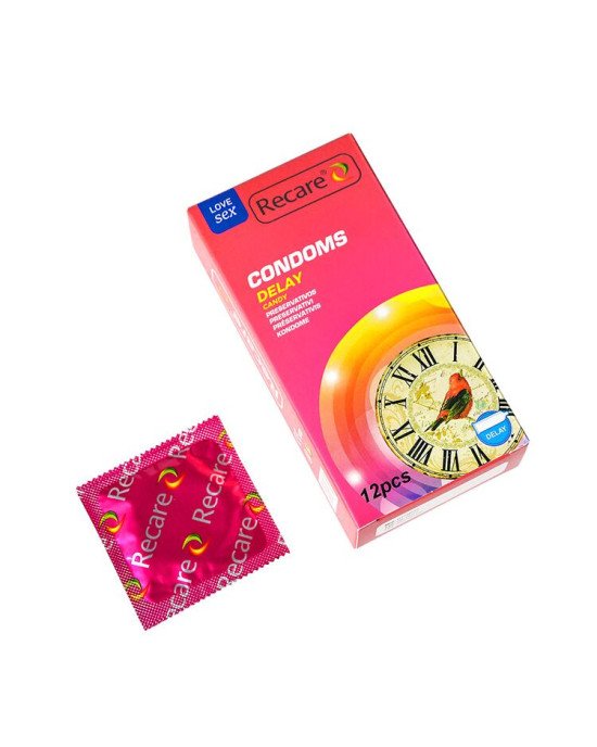Презервативи Recare Delay Candy Condoms 12 шт, пролонгувальний ефект, цукерковий аромат Презервативи Recare Delay Candy Condoms 12 шт, пролонгувальний ефект, цукерковий аромат