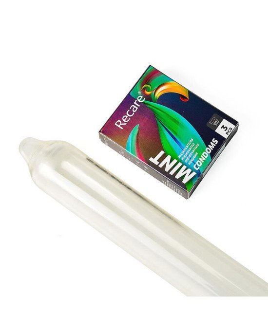 Презервативи Holographic Recare Ultra Thin Mint Condoms 3шт, ультратонкі, аромат: м'ята Презервативи Holographic Recare Ultra Thin Mint Condoms 3шт, ультратонкі, аромат: м'ята