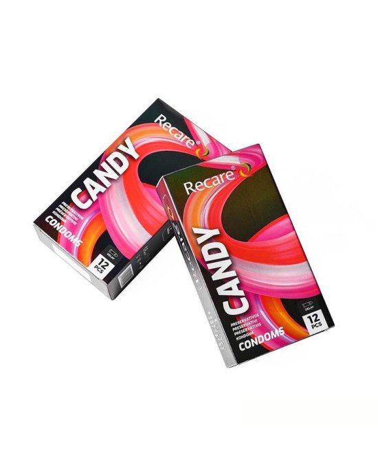 Презервативи Holographic Recare Delay Candy Condoms 12 шт, пролонгувальний ефект, цукерковий аромат Презервативи Holographic Recare Delay Candy Condoms 12 шт, пролонгувальний ефект, цукерковий аромат