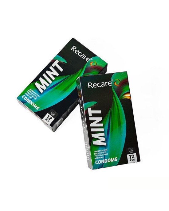 Презервативи Holographic Recare Ultra Thin Mint Condoms 12шт, ультратонкі, аромат: м'ята Презервативи Holographic Recare Ultra Thin Mint Condoms 12шт, ультратонкі, аромат: м'ята