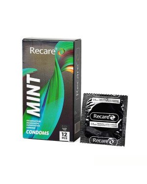 Презервативи Holographic Recare Ultra Thin Mint Condoms 12шт, ультратонкі, аромат: м'ята