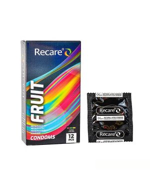 Презервативи Holographic Recare Fruit Flavour Condoms 12 шт, аромати: м'ята, банан, полуниця