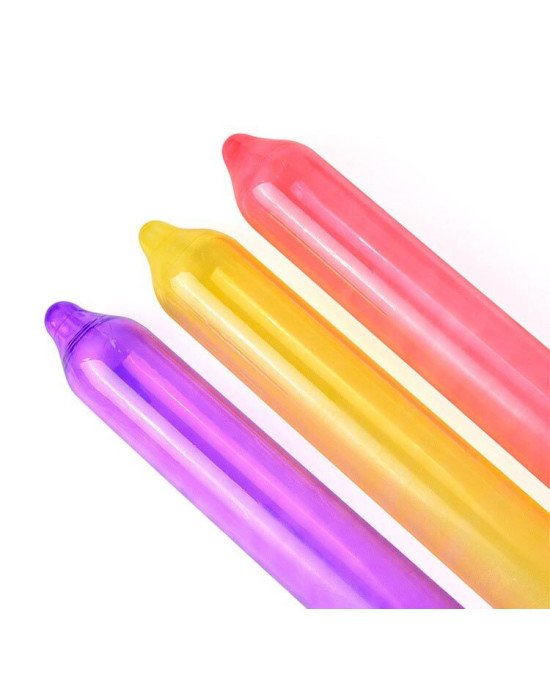 Презервативи Holographic Recare Fruit Flavour Condoms 12 шт, аромати: м'ята, банан, полуниця Презервативи Holographic Recare Fruit Flavour Condoms 12 шт, аромати: м'ята, банан, полуниця