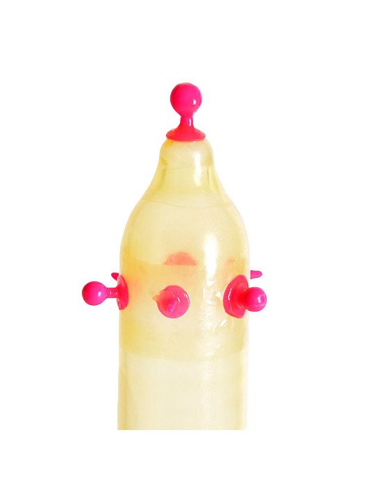 Насадка на член Recare Pink Monster Spike Condom (презерватив з кульками та вусиками) Насадка на член Recare Pink Monster Spike Condom (презерватив з кульками та вусиками)
