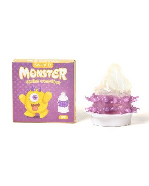 Насадка на член Recare Yellow Monster Spike Condom (презерватив з рядами пухирців та шипів)