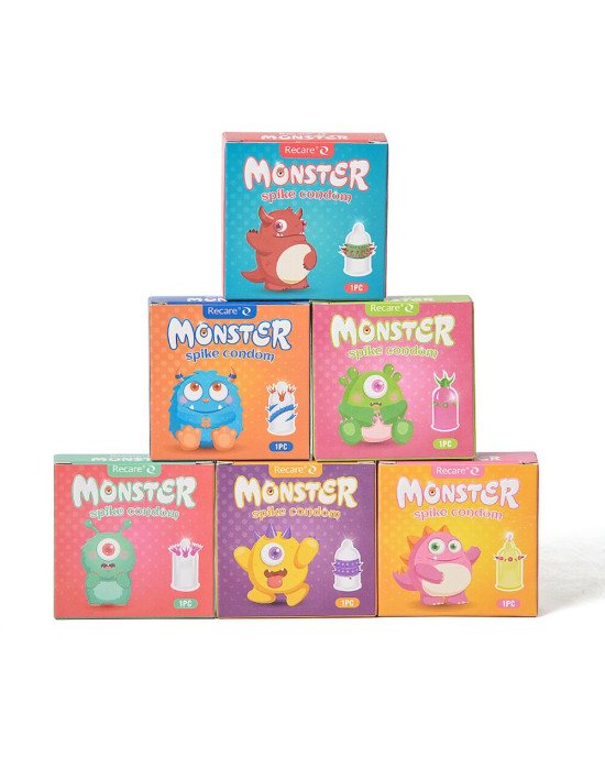 Насадка на член Recare Yellow Monster Spike Condom (презерватив з рядами пухирців та шипів) Насадка на член Recare Yellow Monster Spike Condom (презерватив з рядами пухирців та шипів)