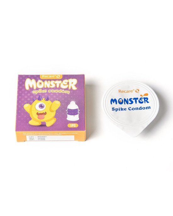 Насадка на член Recare Yellow Monster Spike Condom (презерватив з рядами пухирців та шипів) Насадка на член Recare Yellow Monster Spike Condom (презерватив з рядами пухирців та шипів)