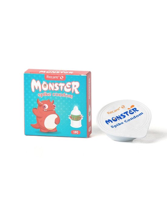 Насадка на член Recare Red Monster Spike Condom (презерватив з рядами шипів)