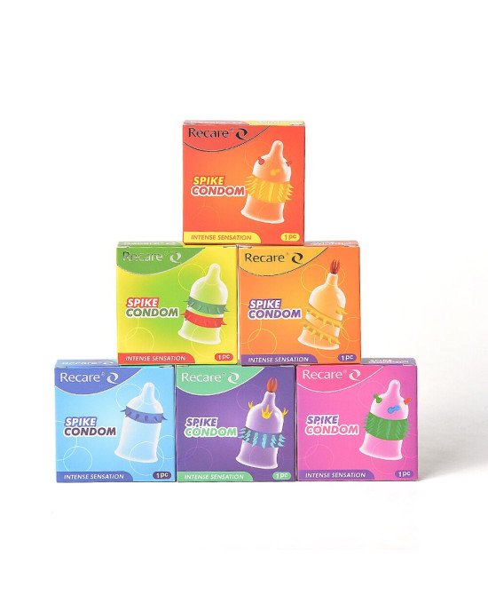 Насадка на член Recare Spike Condom Green (презерватив з рядами шипів) Насадка на член Recare Spike Condom Green (презерватив з рядами шипів)