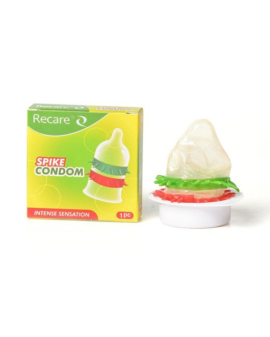 Насадка на член Recare Spike Condom Green (презерватив з рядами шипів) Насадка на член Recare Spike Condom Green (презерватив з рядами шипів)