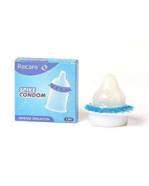 Насадка на член Recare Spike Condom Blue (презерватив з шипами)