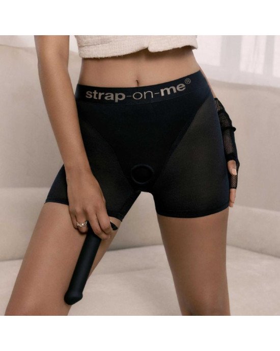 Шорти з фіксацією ділдо Strap-On-Me Harness Lingerie Halo - L - Black Шорти з фіксацією ділдо Strap-On-Me Harness Lingerie Halo - L - Black