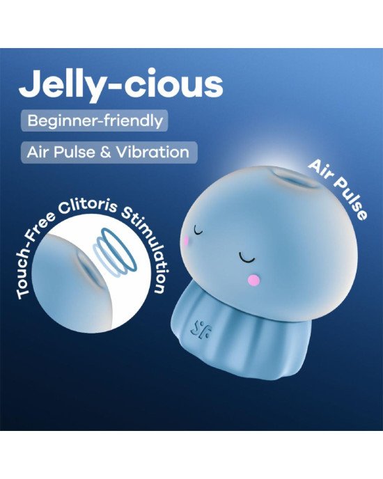 Вакуумний кліторальний стимулятор Satisfyer Jelly-cious Blue Вакуумний кліторальний стимулятор Satisfyer Jelly-cious Blue