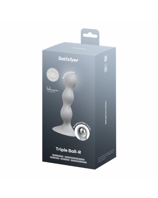 Анальний стимулятор-намистини Satisfyer Triple Ball-R Grey Анальний стимулятор-намистини Satisfyer Triple Ball-R Grey
