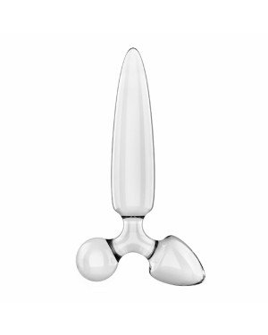 Тристоронній скляний дилдо Satisfyer Triple Crystal 1 Transparent