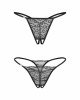 Набір трусиків з доступом Obsessive Bianca 2-pack crotchless thong S/M