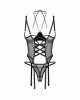 Корсет Obsessive Dominna cupless corset & crotchless thong 2XL/3X Корсет Obsessive Dominna cupless corset & crotchless thong 2XL/3X