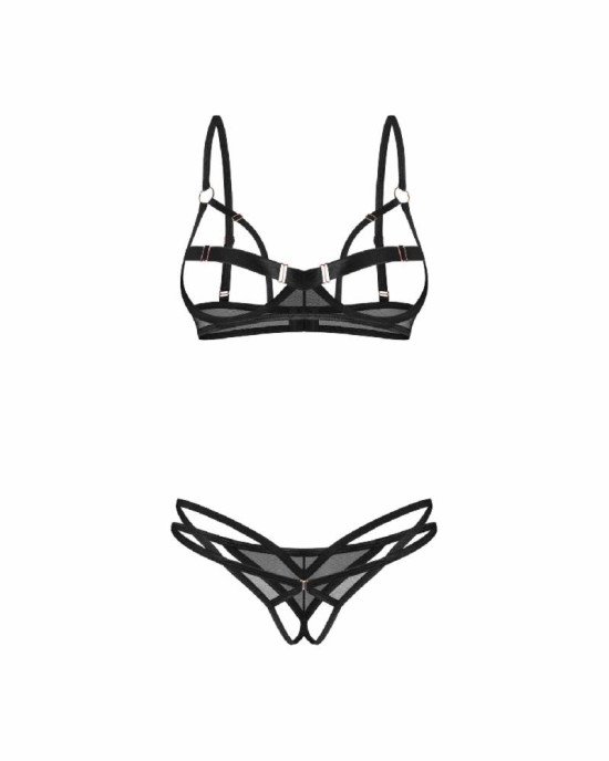 Комплект Obsessive Euridia 2-pcs crotchless set XS/S Комплект Obsessive Euridia 2-pcs crotchless set XS/S
