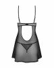 Сорочка Obsessive Euridia chemise & tanga XL/2XL Сорочка Obsessive Euridia chemise & tanga XL/2XL