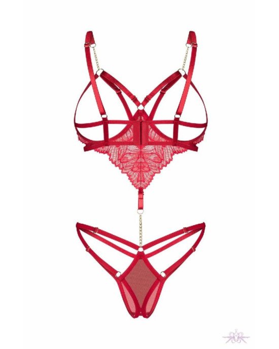 Боді Obsessive Matildea crotchless teddy L/XL Боді Obsessive Matildea crotchless teddy L/XL