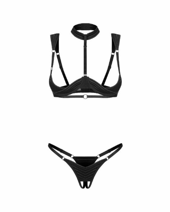 Комплект Obsessive Roccele 2-pcs crotchless set S/M Комплект Obsessive Roccele 2-pcs crotchless set S/M