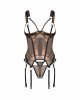 Корсет Obsessive Soranna cupless corset & crotchless thong S/M