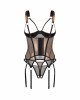 Корсет Obsessive Soranna cupless corset & crotchless thong S/M
