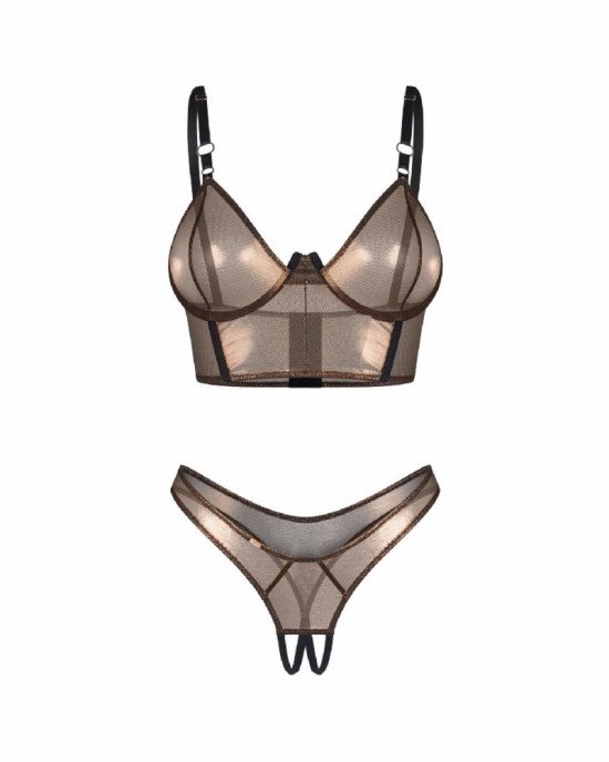 Комплект Obsessive Soranna top & crotchless thong S/M Комплект Obsessive Soranna top & crotchless thong S/M